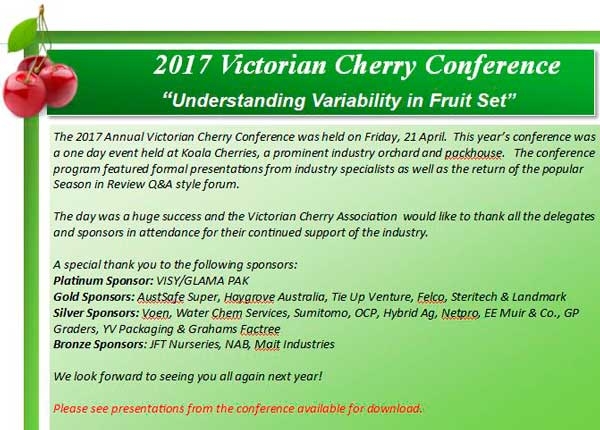 2017 Victorian Cherry Conference